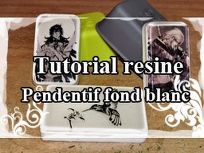 DIY : Resin Tuto.Resine Tutorial N°5 : Faire des Pendentifs avec un fond blanc