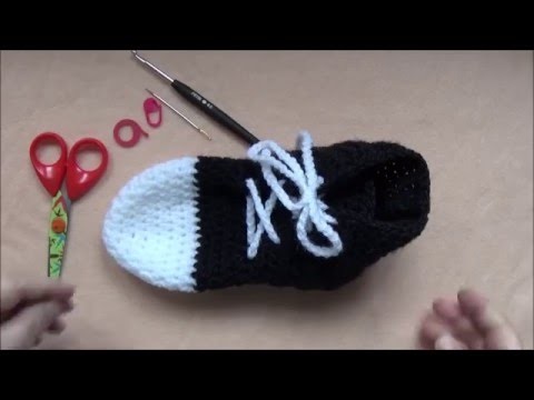 Comment faire des chaussons au crochet style converse