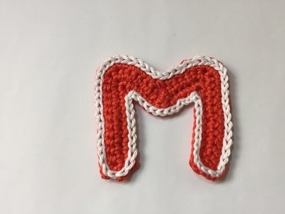 Tuto  alphabet lettre M au crochet spéciale gauchères