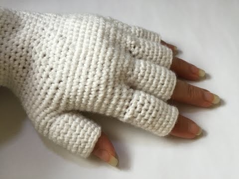 Tuto gants avec demi doigts au crochet spécial gauchères