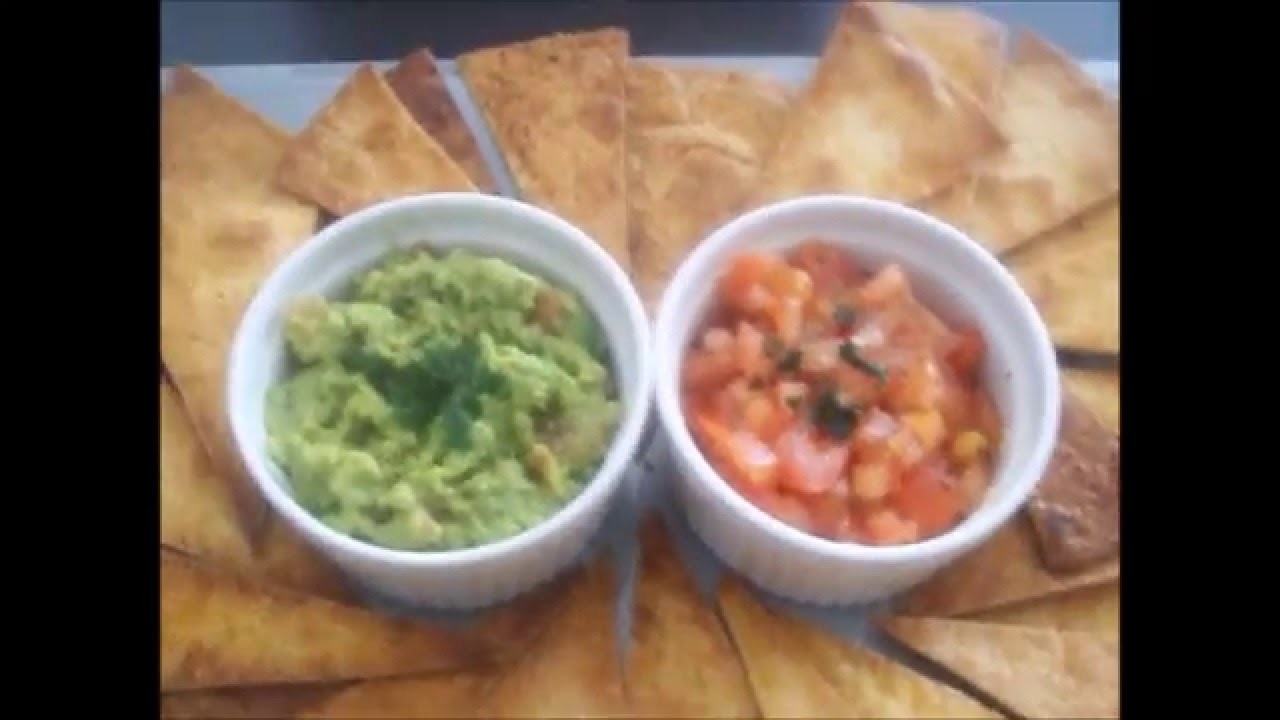 Recette maison de chips mexicaine et guacamole( How to make Tortilla chips and guacamole)