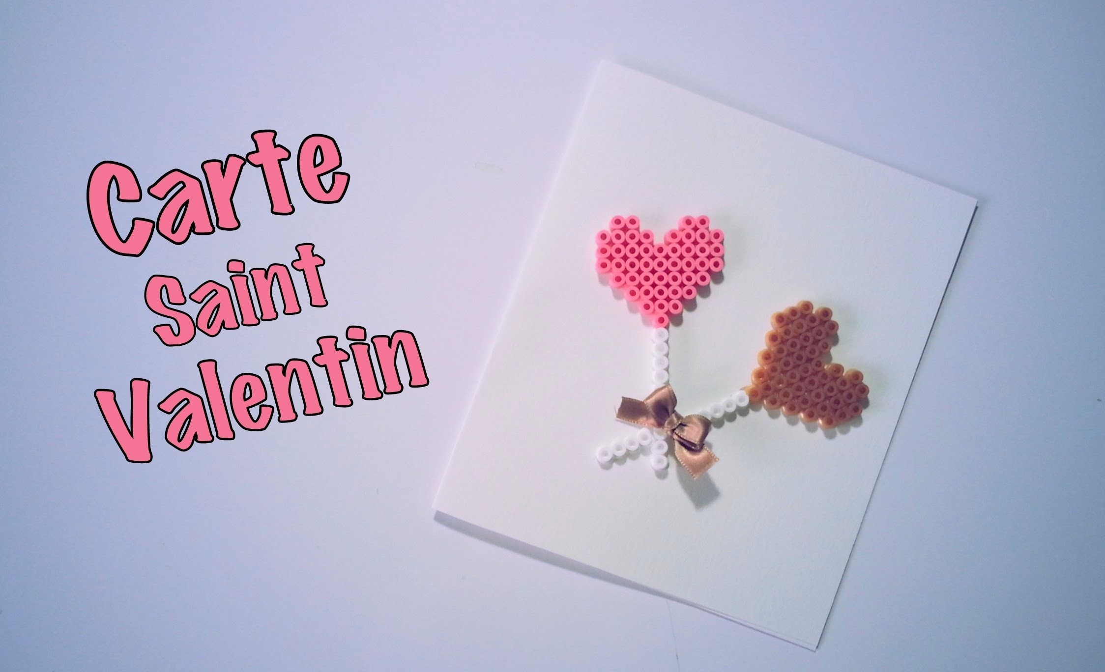 DIY Carte Saint Valentin perles à repasser Hama