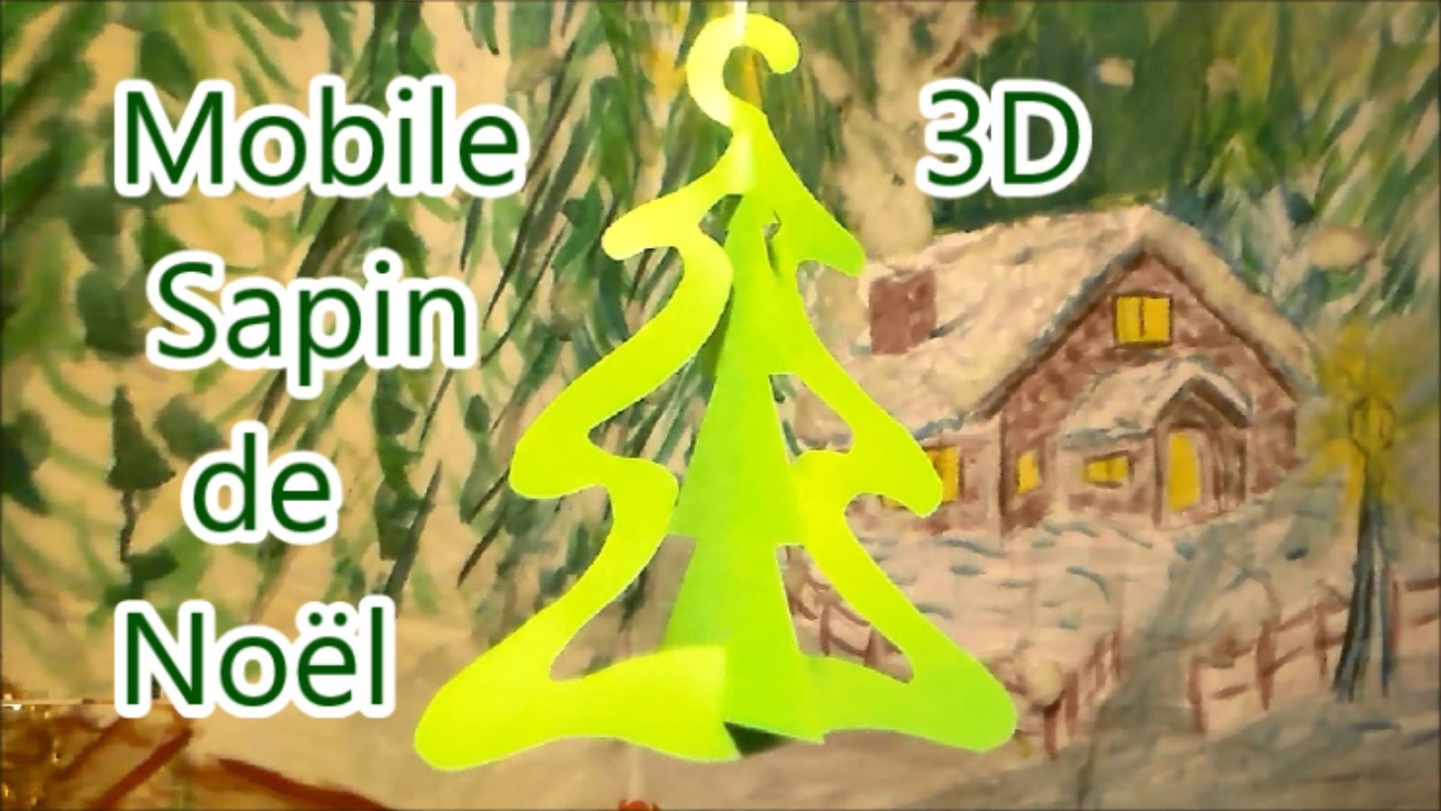 Les diy de Noël : Mobile 3D facile à faire d’un sapin de Noël