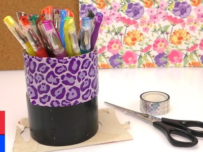 Pot à stylos DIY avec des restes de rouleaux adhésifs | Recyclage – Idée de récupération