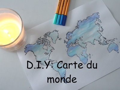 D.I.Y: Carte du monde+ technique d'aquarelle