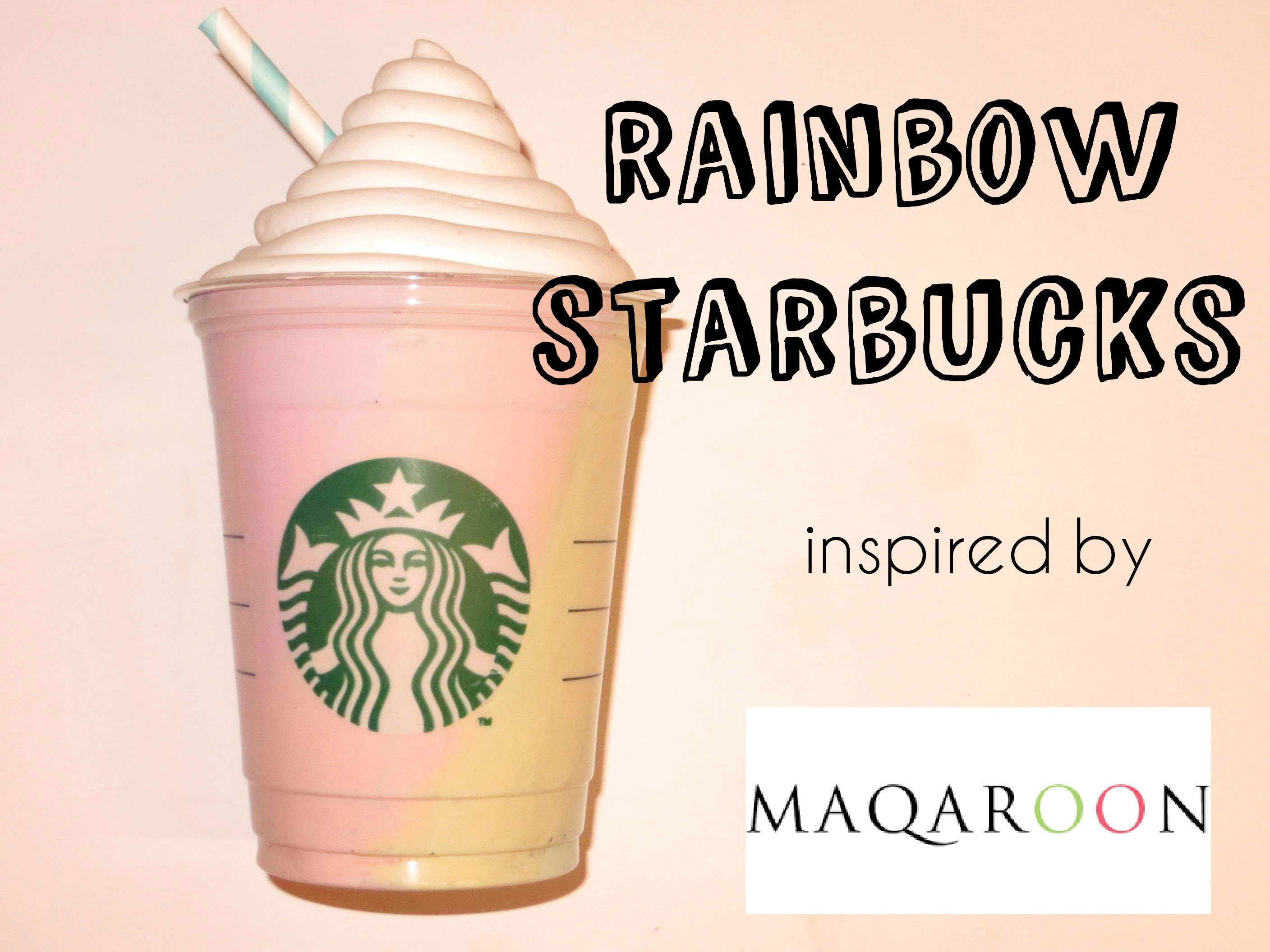 Rainbow Starbucks  Inspir  par Maqaroon