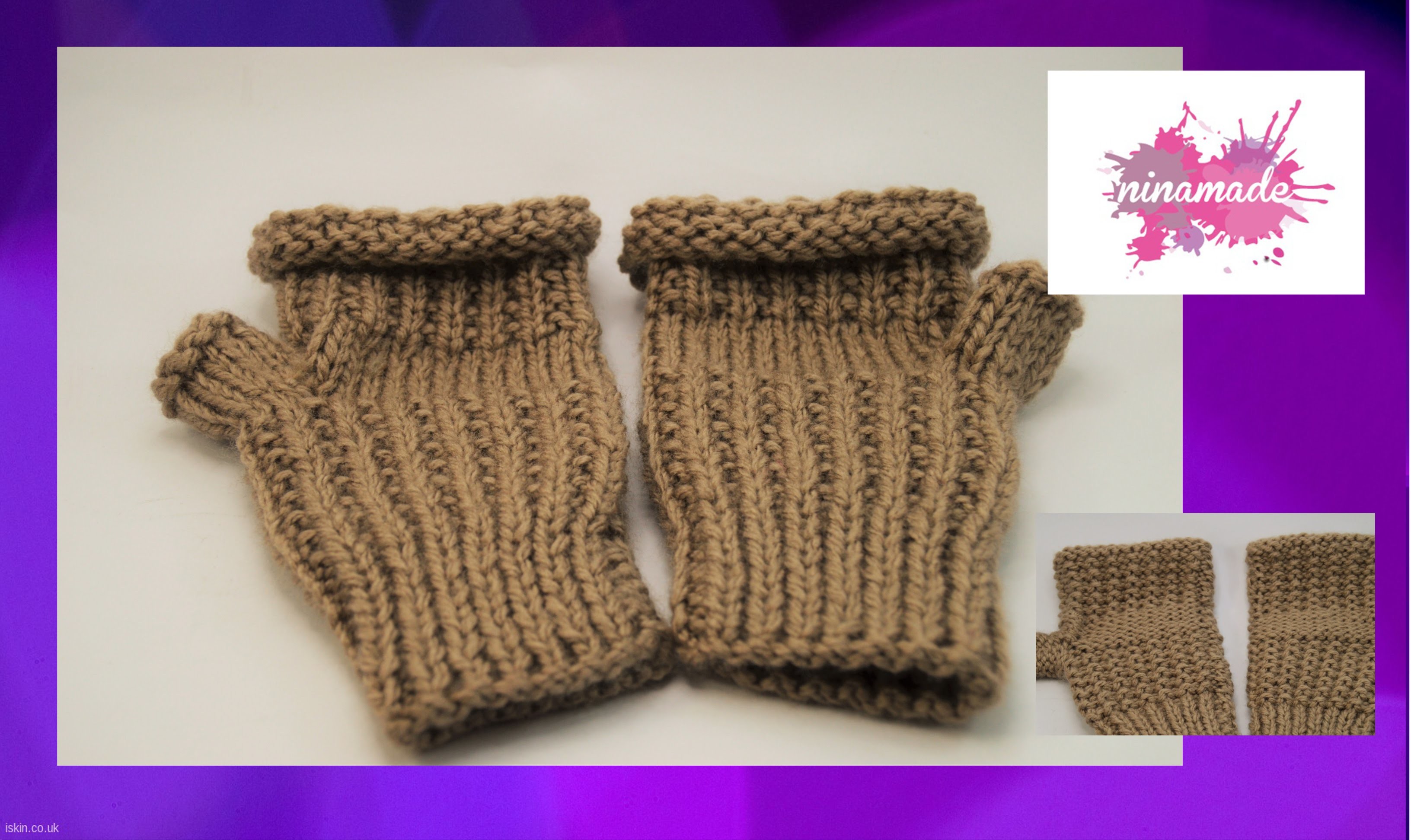 DIY. Comment tricoter des mitaines sans doigts.Like knitting fingerless. mittens