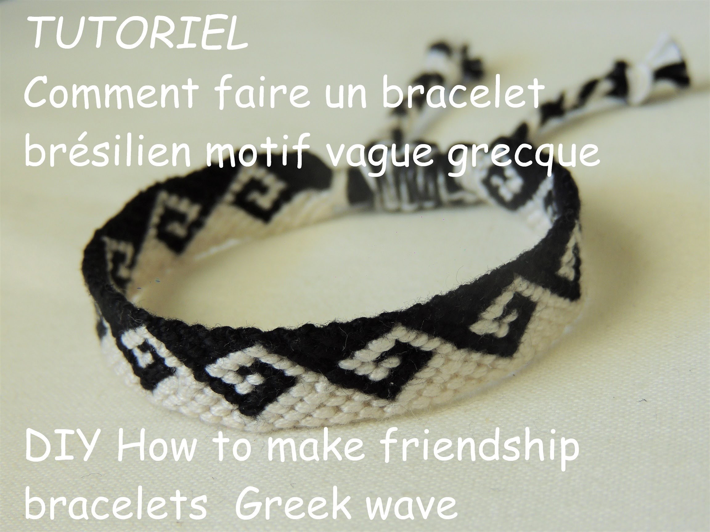 Comment faire une bracelet brésilien vague grecque (DIY how to make friendship bracelets greek wave)