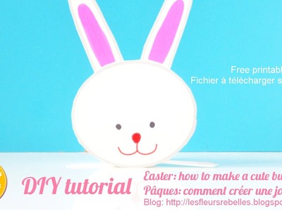 DIY tutoriel Pâques: boîte lapin. printable