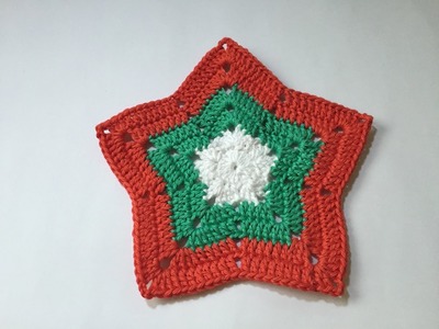 Tuto nappe, tapis étoile au crochet spécial gaucher