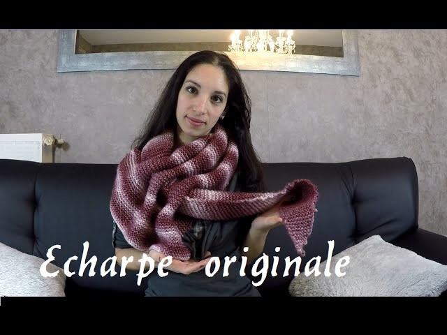 Tricoter une écharpe originale. pfeilraupe. knit a beautiful scarf easy