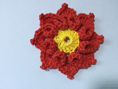 Tuto fleur coeur au crochet spécial gaucher