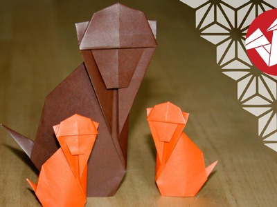 Origami - Singe traditionnel - Traditional Monkey [Senbazuru]