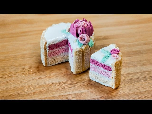 [TUTO] Charlotte Cake Pâques en FIMO - Polymer Clay Easter Ombre Cake