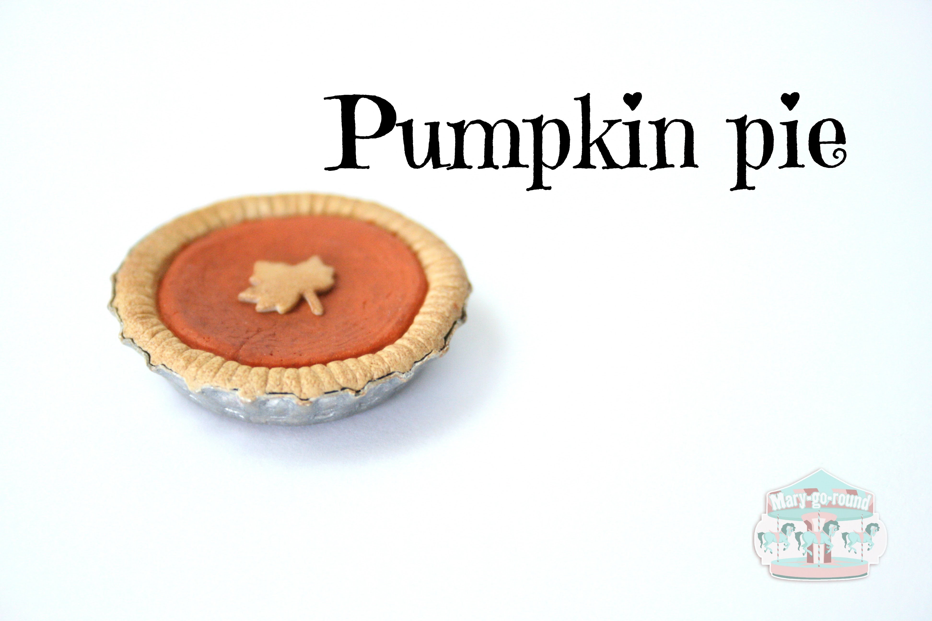 (TUTO) Pumpkin pie en fimo et son plat à tarte