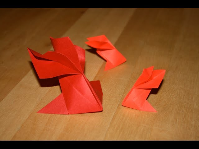 Origami - Poisson: Voile de Chine - Goldfish [Senbazuru]