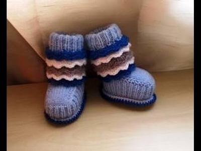 Chausson bottines tricot magnifique 1