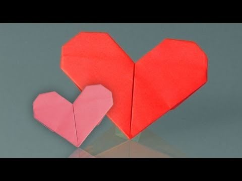 Comment faire origami, coeur en papier