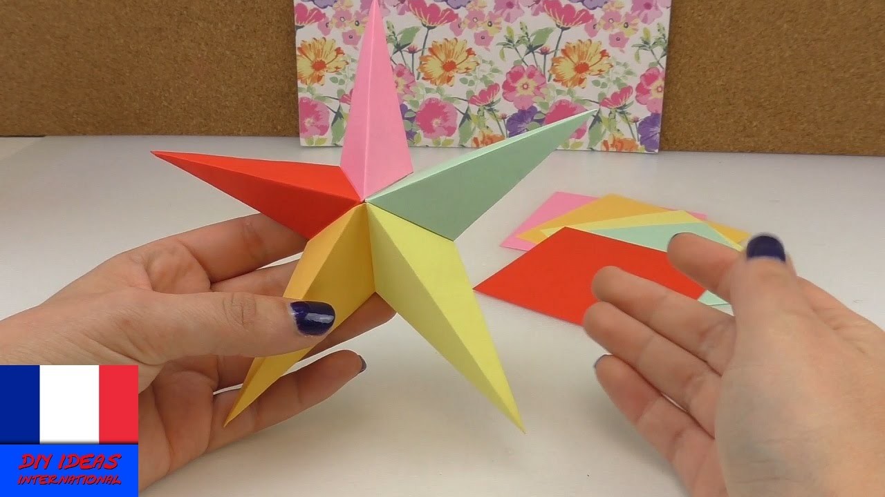 Etoile Origami avec 5 éléments | Plier une étoile en 3D | Déco de Noël à faire soi-même