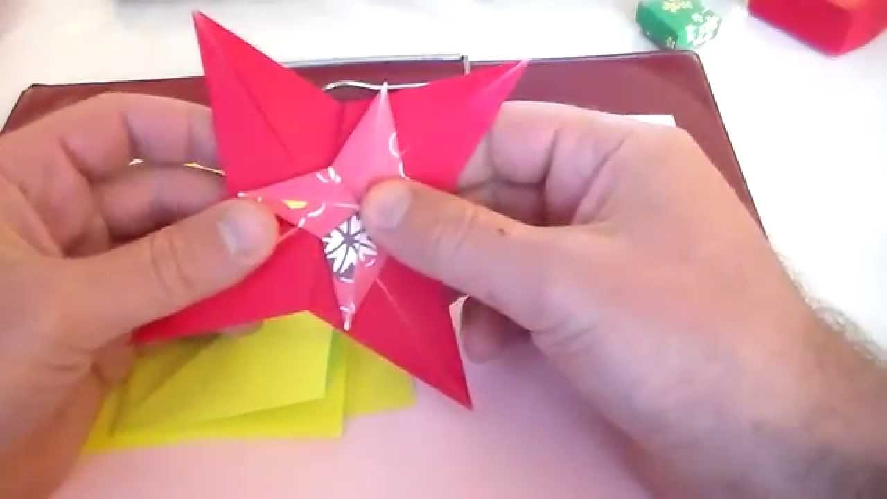 Étoile simple.origami.papier.en frençai