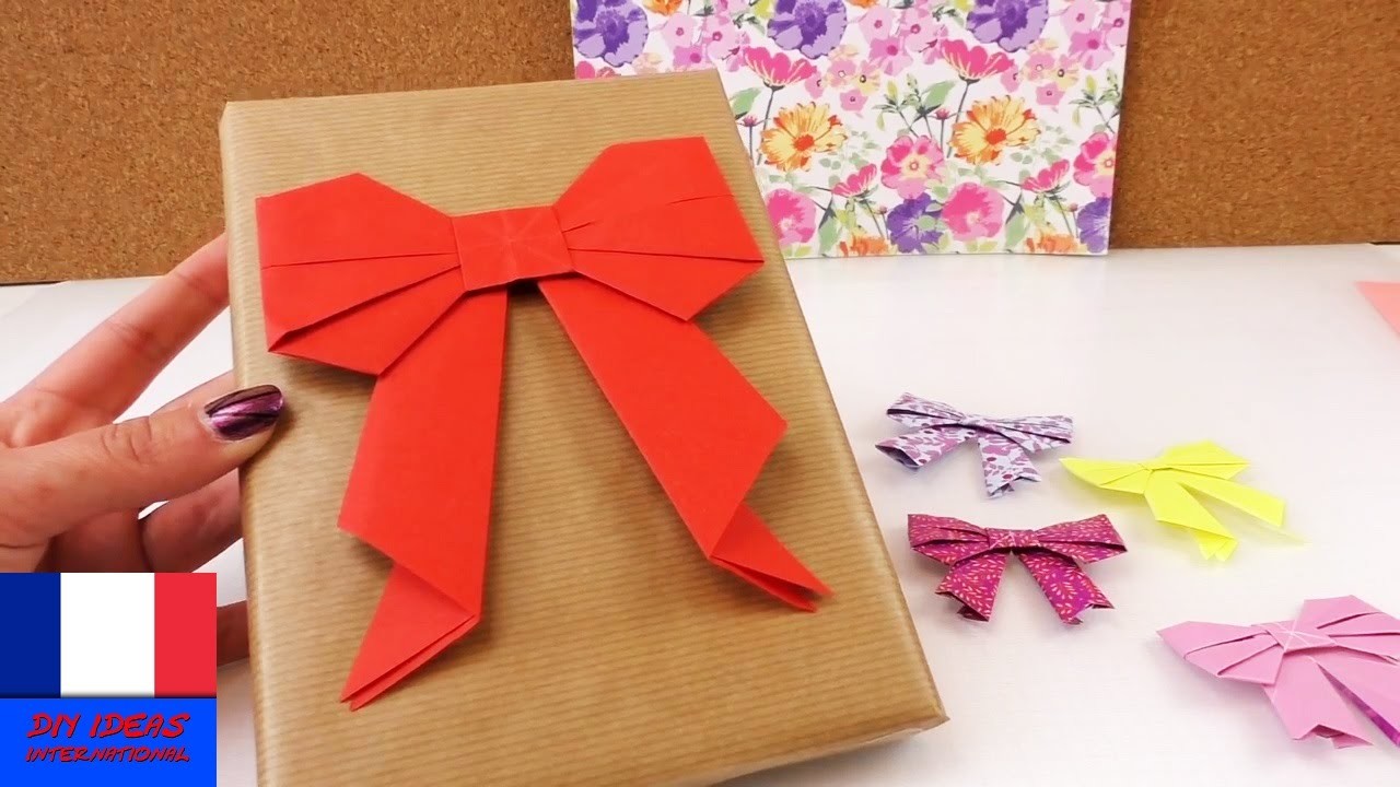 Faire soi-même un noeud origami. Pour papier cadeau. Tutoriel en français