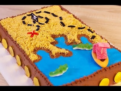 Gâteau d'anniversaire Pirate. Carte aux trésors