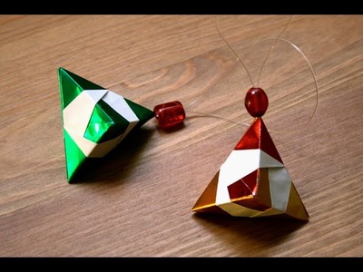 Origami - Décoration de Noël : Le diamant [Senbazuru]