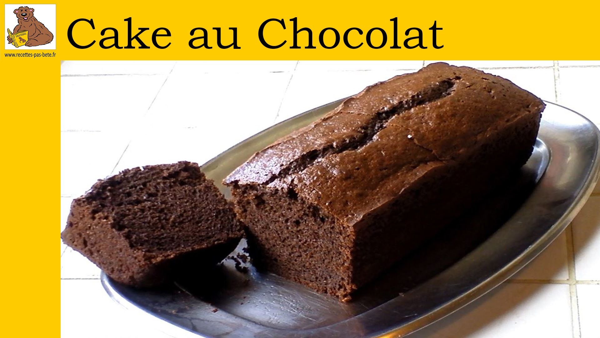 Le cake au chocolat (recette rapide et facile) HD