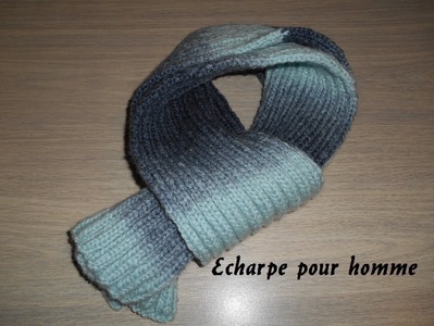 Tricoter une écharpe pour homme.knitting scarf for man