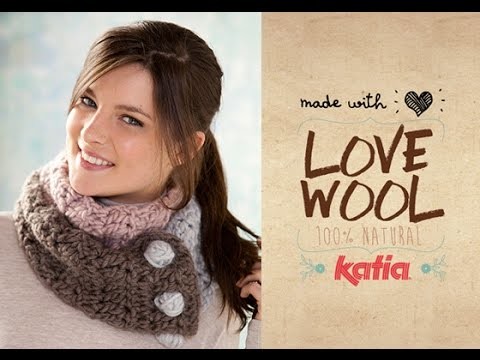 Love Wool DIY: Cuello tricolor · Tricolour neck warmer