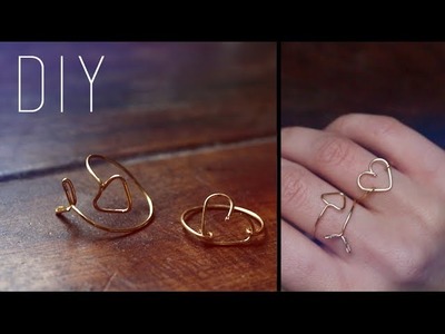 DIY : Bagues coeur & fleche en fil de laiton. arrow & heart wire ring (english subs)