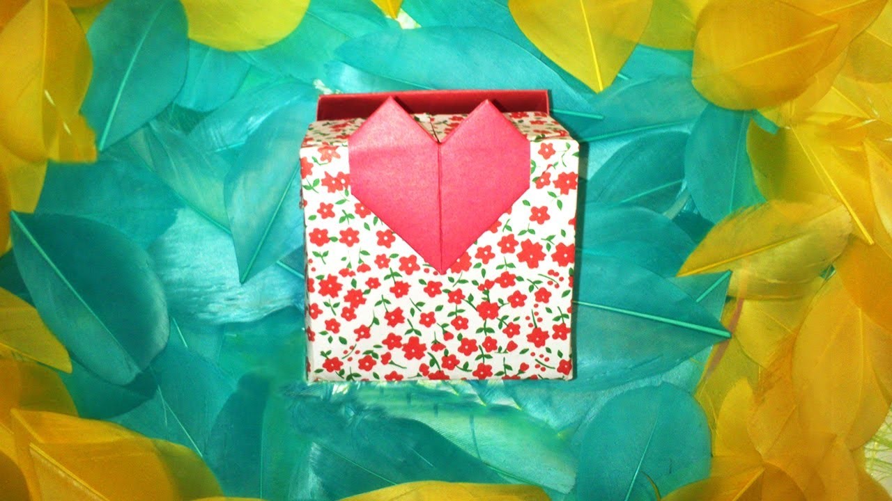 HD. TUTO: Faire une boîte coeur en origami - Make an origami heart box