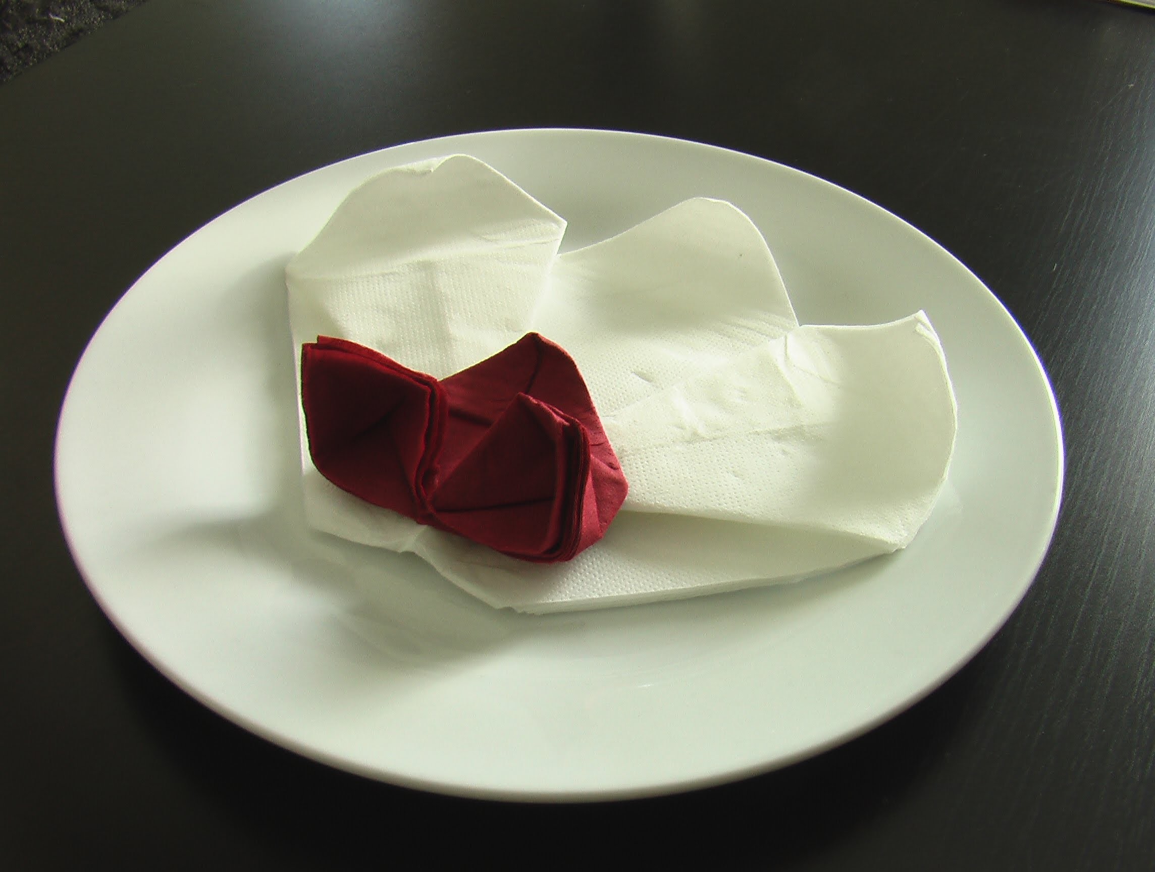 Pliage serviette orchidée origami