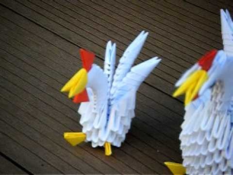 Origami 3D poule