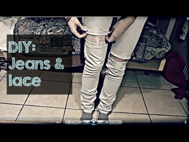DIY: Jeans & lace
