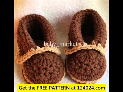 Crochet baby boots