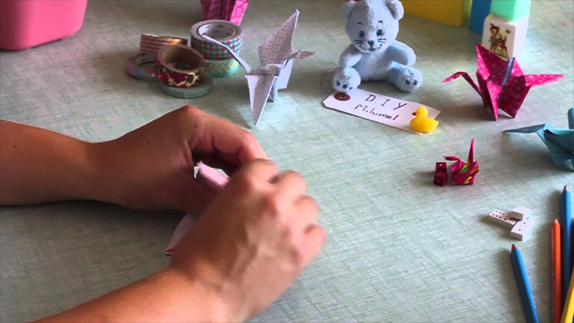 LE DIY MILUMEL : Faire une grue en origami