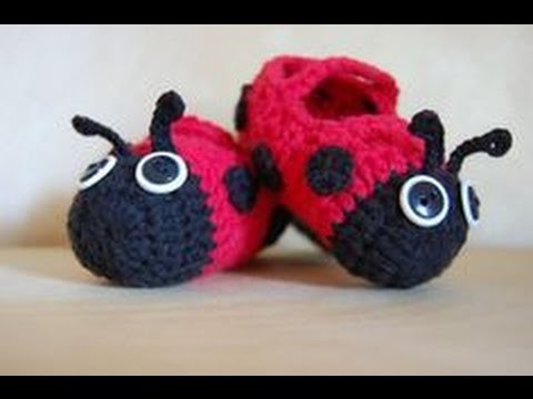 Patucos de ganchillo de animalitos. Animals crochet baby booties.