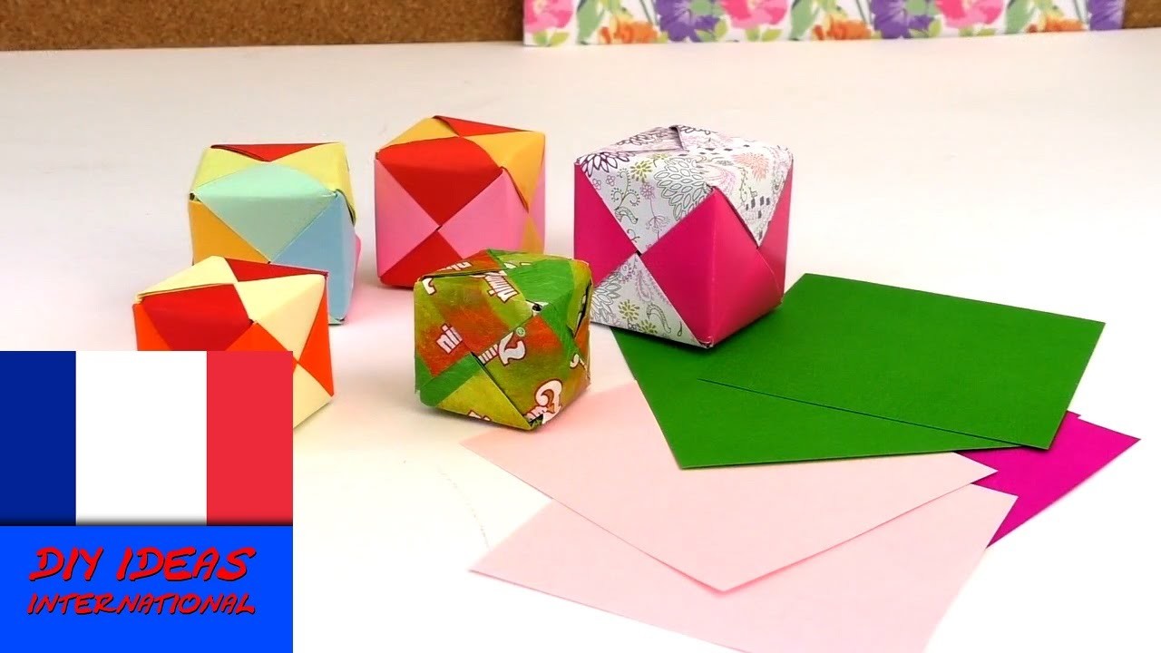 Tutoriel origami facile - Cubes origami, DIY. Tutorial. Plier en cube, instructions en français