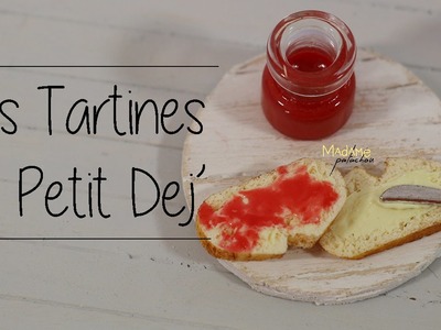 Les tartines du p'tit dej'. Toast of breakfast (Tuto Fimo.Polymer Clay Tutorial)