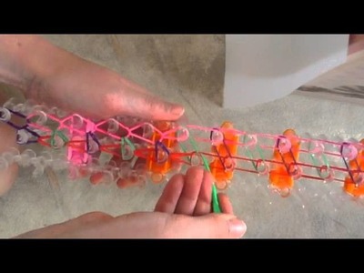 Rainbow loom :bracelet losange facile en français