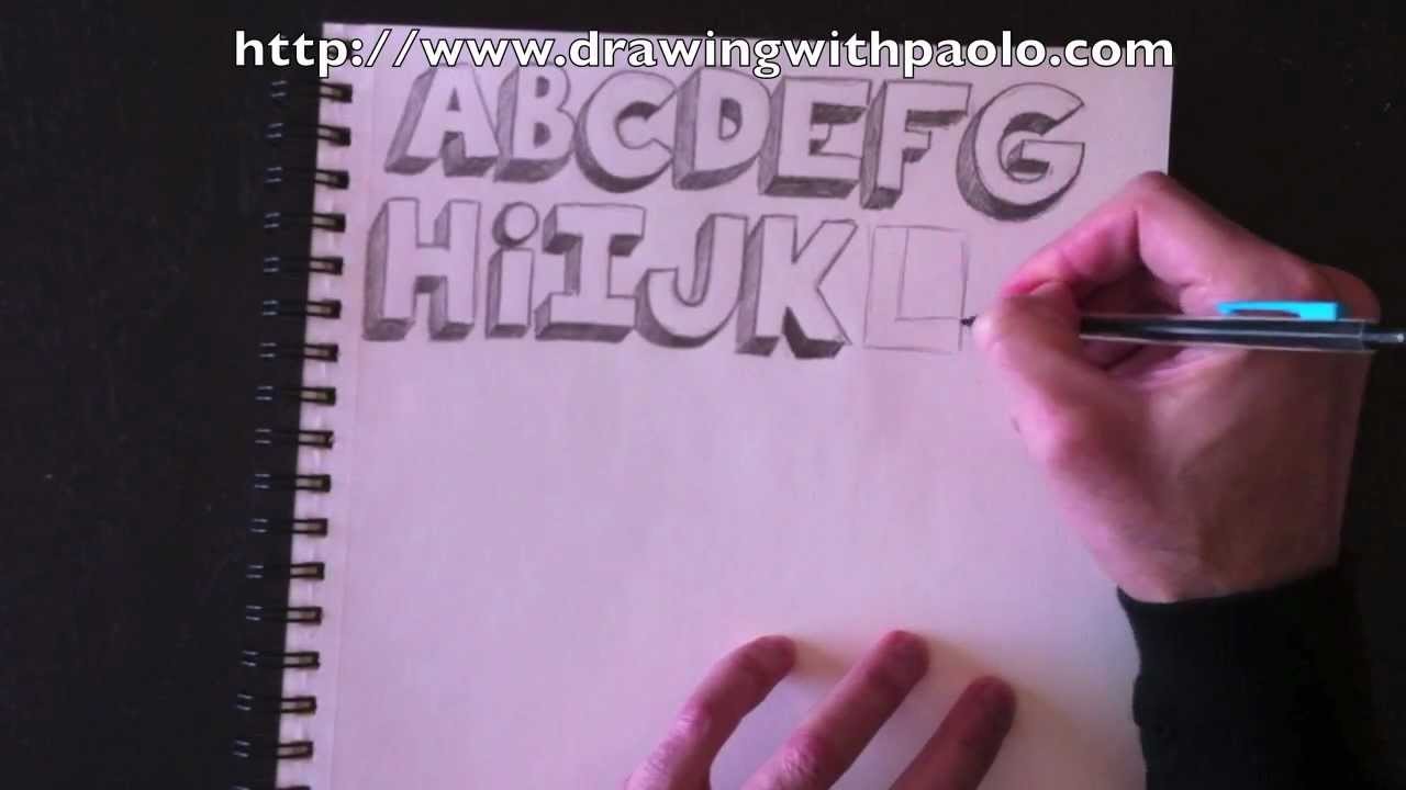 Dessiner l'alphabet 3D avec Paolo Morrone