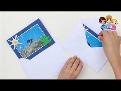 BRICOLAGE VACANCES ETE : Carte vacances Montagne (Hellokids)