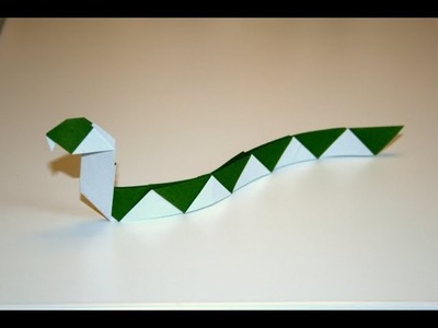 Origami - Serpent rayé - Striped Snake [Senbazuru]