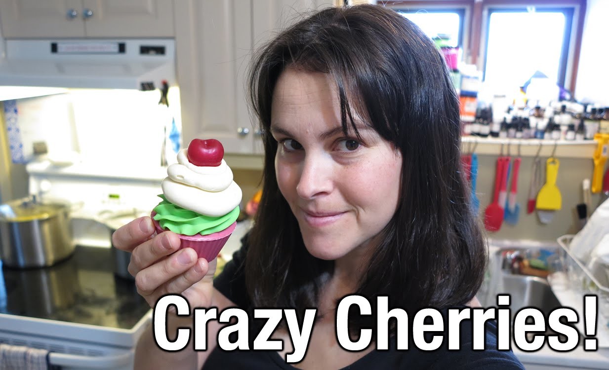 Making Crazy Cherries Soapy Cupcakes (Cold Process)