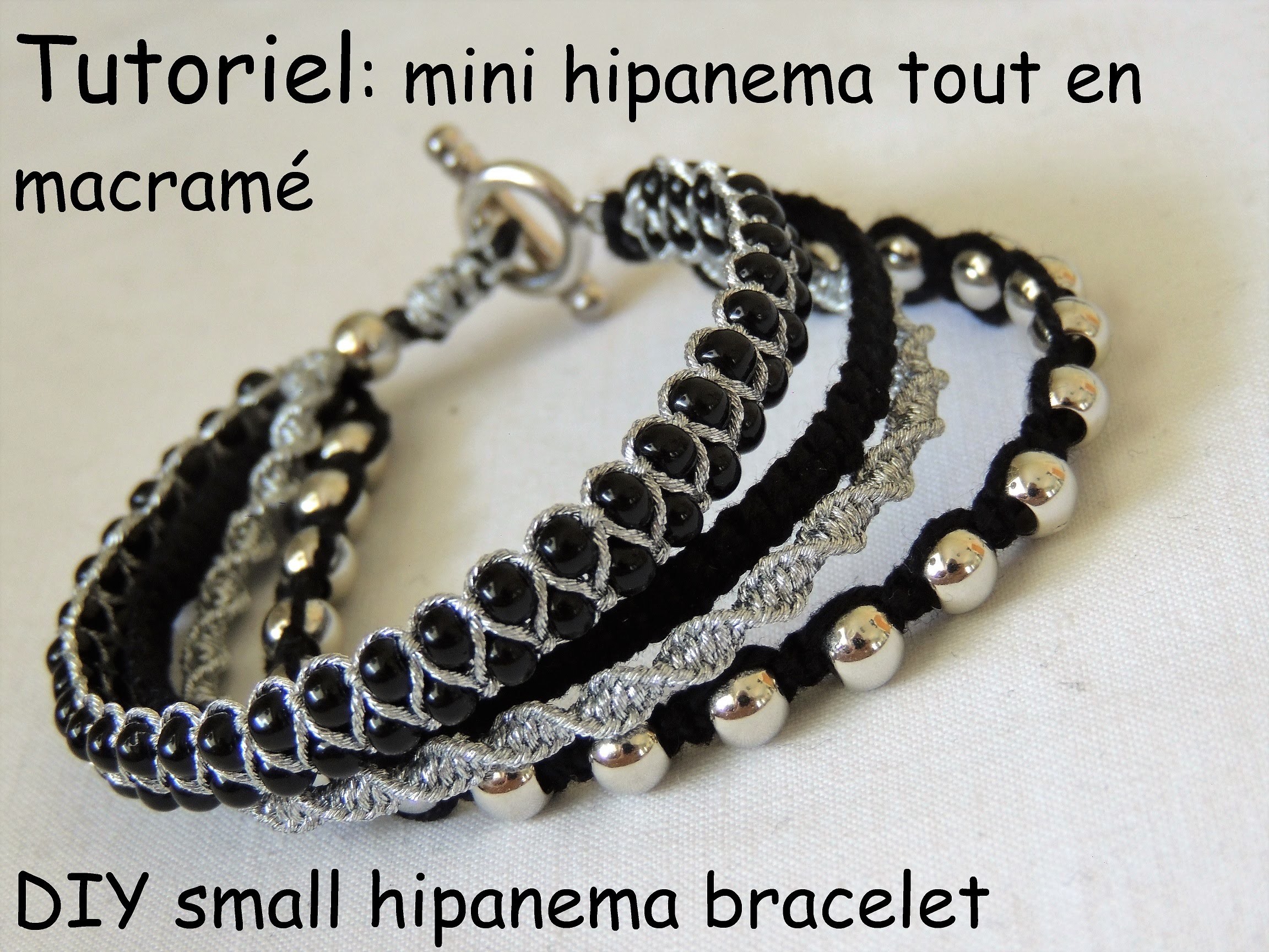 Bracelet inspiration "mini" hipanema tout en macramé DIY small hipanema bracelet