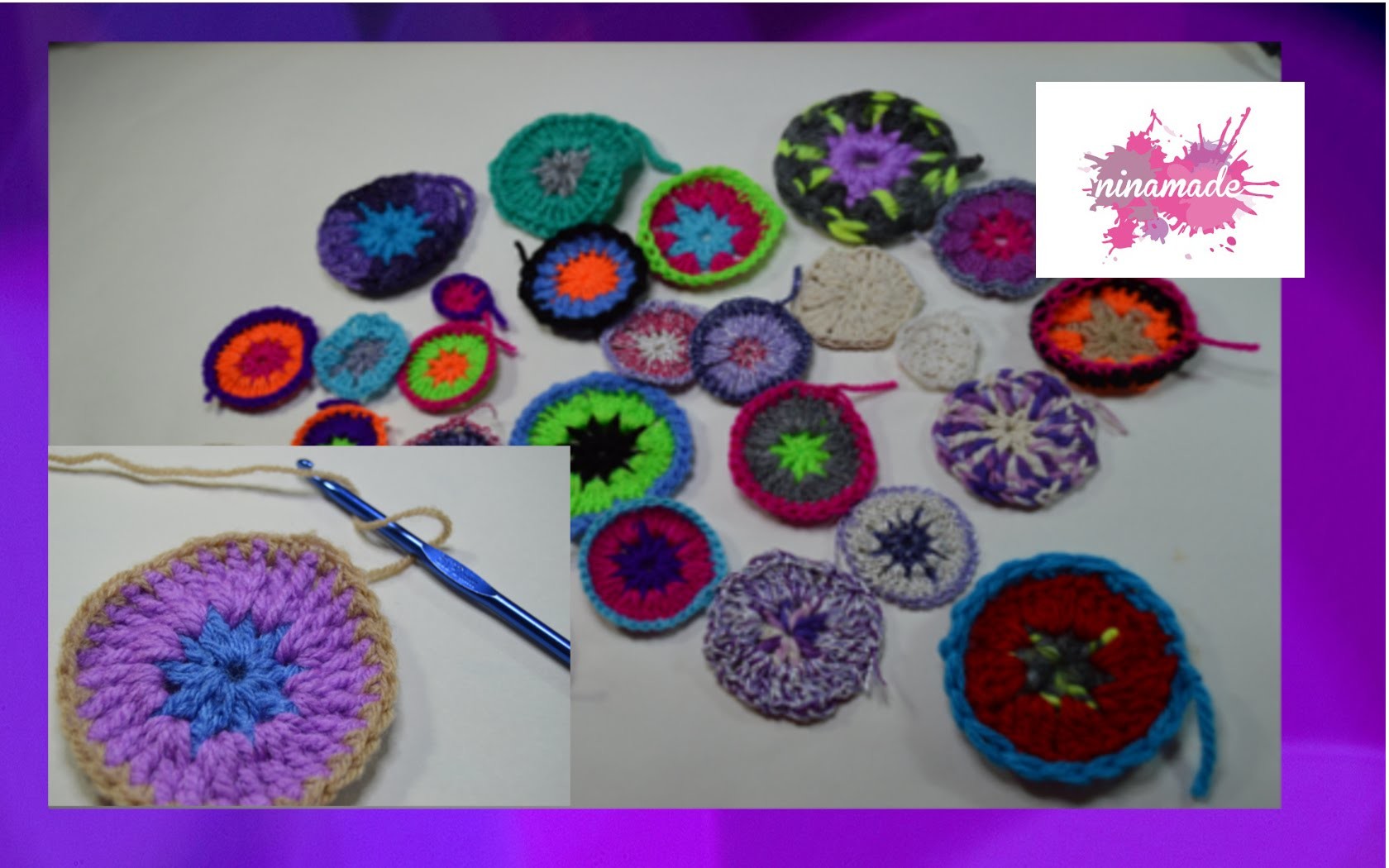 DIY. Comment faire un rond en crochet.  How to crochet circles.