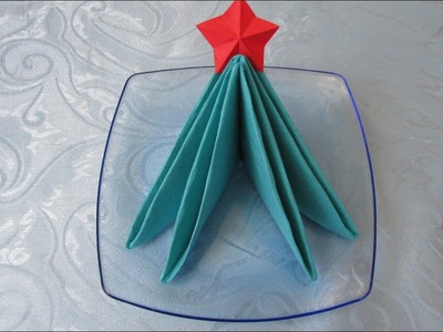 Origami facile : Sapin de Noël en serviette