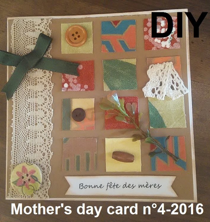 DIY Carte Fête des Mères n°4-2016. DIY Mothers'day card n°4-2016