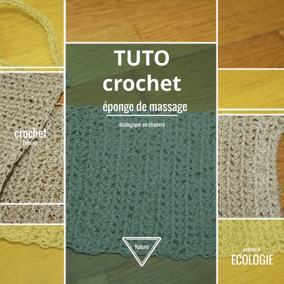 Tutoriel: éponge de massage en chanvre au crochet.spugna massaggio ecologica